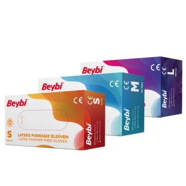 BEYBİ Lateks Pudrasız Eldiven (L Beden)