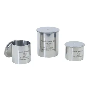 BIUGED Paslanmaz Çelik Metal Piknometre 50cc/ml