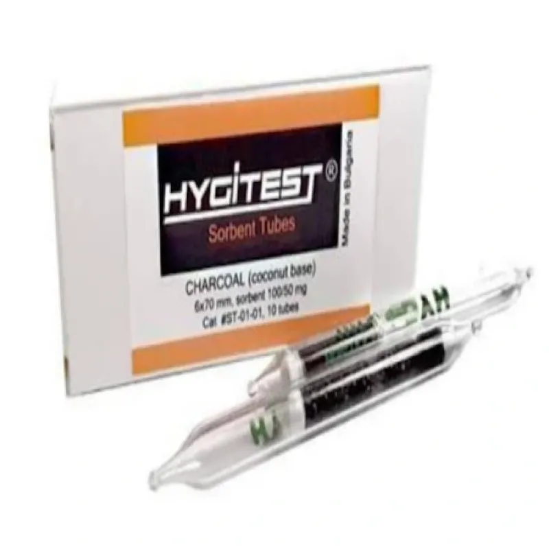 HYGITEST Aktif Karbon Sorbent Tüpü 200/400mg 8x110mm 50 Adet/Paket