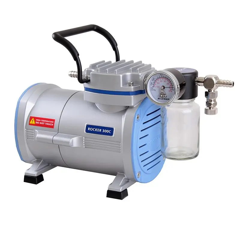 ROCKER 300C Kimyasal Dayanımlı PTFE Kaplı Yağsız Vakum Pompası 99 mbar 20 Litre/dakika
